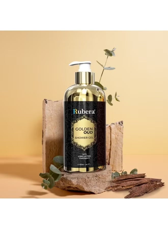 Refreshing shower gel with a golden oud scent (430 ml)